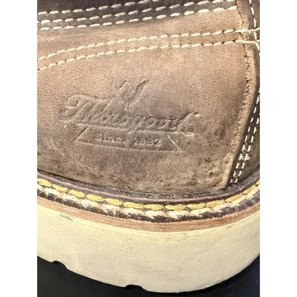 Thorogood Boots Mens Sz 10.5 D Steel Moc Safety Toe 804-4375 6